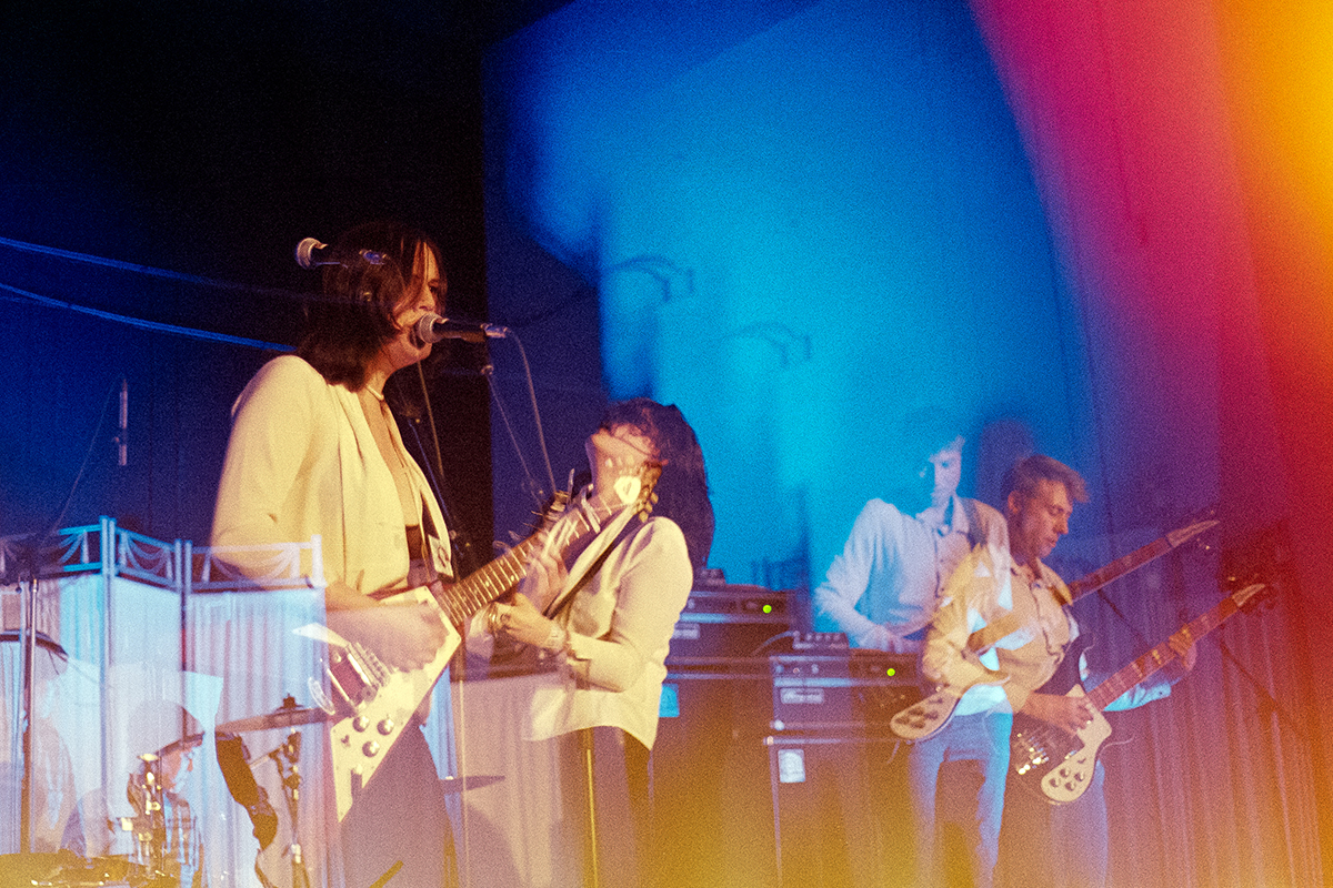 band performing at show