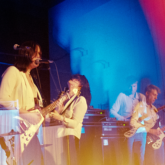 band performing at show